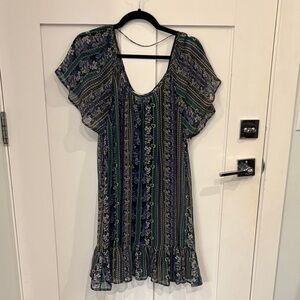 Ella Moss Vibrant Blue and Green Dress